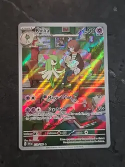 Pokemon TCG Kirlia Scarlet & Violet Base Set Illustration Rare Card 212/198 - Image 1
