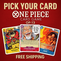 One Piece OP-13 - Carrying on His Will - Pick Your Card - English - NM - Image 1