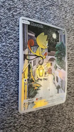 == Pocket Pokemon Meowth Illustration Immersive Art Card HOLO == - Image 4