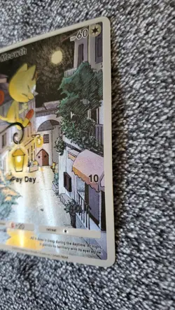 == Pocket Pokemon Meowth Illustration Immersive Art Card HOLO == - Image 5