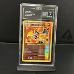 Pokemon Charizard XY Evolutions Reverse Holo Rare Card 11/108 TAG 7 PSA 7 2016 - Image 1