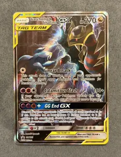 Pokemon Garchomp & Giratina GX SM193 Holo Promo Card Sun and Moon Tag Team (LP) - Image 1