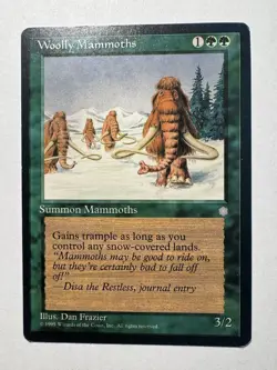 MTG - Magic the Gathering - Ice Age (1995) - Woolly Mammoths - Image 1