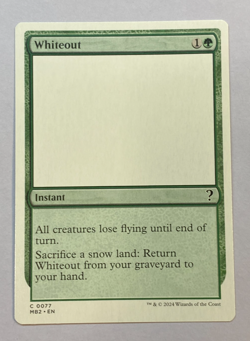 MTG - Whiteout - White Border - NM - Mystery Booster 2 - Image 1