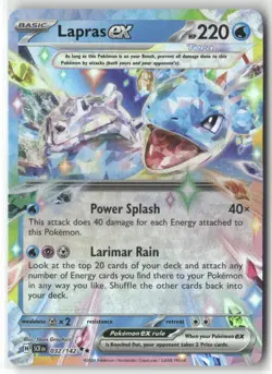Pokemon Lapras ex - Double Rare SV07: Stellar Crown 032/142 NM - Image 1