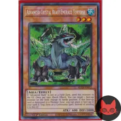 Yugioh Advanced Crystal Beast Emerald Tortoise BLCR-EN012 Secret Rare 1st Ed NM - Image 1