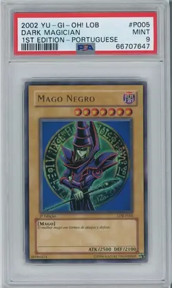 Yu-Gi-Oh! - Mago Negro - Dark Magician - LOB - 1st edition - Portuguese - PSA 9 - Image 1