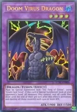 Doom Virus Dragon - LCKC-EN064 - Ultra Rare - 1st Edition NM YuGiOh! TCG Card - Image 1