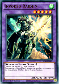 Invoked Raidjin - BLAR-EN081 - Ultra Rare 1st Edition Yugioh - Image 1