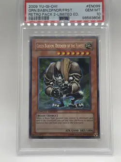 Green Baboon Defender Of The Forest PSA 10 GEM MINT?? RP02-EN099 Yugioh Retro Pa - Image 1