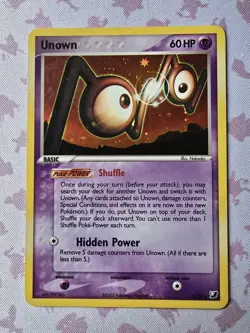 Unown (N) N/28 Holo Rare Pokemon EX Unseen Forces Pokemon Card LP - Image 1