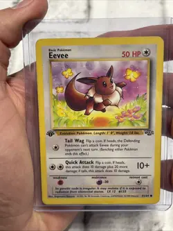 Pokemon TCG Jungle 51/64 Eevee 1st Edition LP Nintendo Card Vintage Vtg WOTC - Image 1