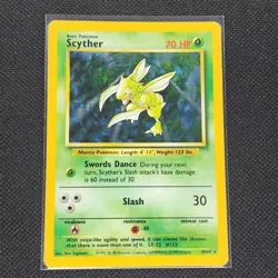 Scyther - 10/64 - Holo Rare - Jungle - No Symbol Error - Pokemon Card - MP - Image 1