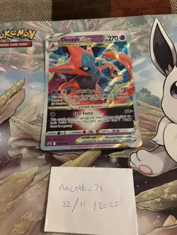 Jumbo Deoxys VSTAR SWSH268 - Pokemon TCG Promo - Card For Scale - Image 1