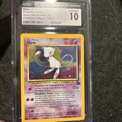 CGC 10 GEM MINT Mew # 9 HOLO WOTC Black Star Promo Pokemon Card with FULL SWIRL - Image 2