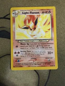 Pokemon TCG Light Flareon Neo Destiny Card 46/105 Unlimited Uncommon - Image 2