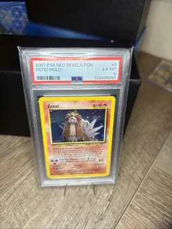 Pokemon TCG 2001 Entei-Holo P.M. Neo Revelation Card 6/64 PSA 6 - Image 1