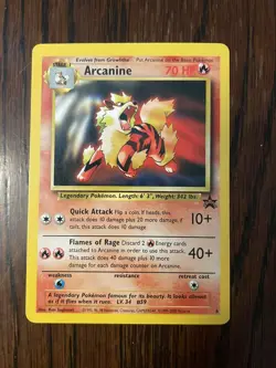 Pokemon Arcanine #6 WOTC Black Star Promo Card Near-Mint Condition - Image 1