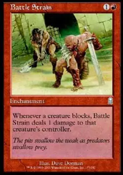 Battle Strain -Foil Medium Play MTG Odyssey - Image 1