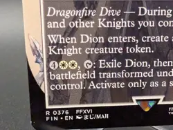 Dion, Bahamut's Dominant (Borderless) Final Fantasy Regular - Image 2