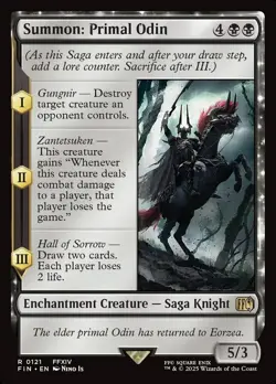 MTG Summon: Primal Odin 0121 Final Fantasy Foil Rare - Image 1