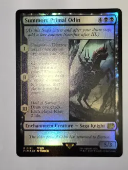 MTG Summon: Primal Odin 0121 Final Fantasy Foil Rare - Image 2