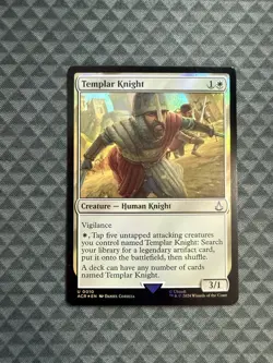MTG Templar Knight #0010 Foil Uncommon Universes Beyond: Assassin’s Creed (ACR) - Image 1
