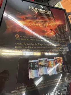 MTG One Ring LotR Tales of Middle Earth Foil promo poster 18x24 With Frame - Image 4