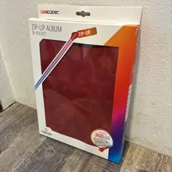 Gamegenic Black Zip-Up Binder 18-Pocket Album Red - Image 1