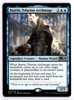 Barrin, Tolarian Archmage 45 Core Set 2021 R MTG LP - Image 1