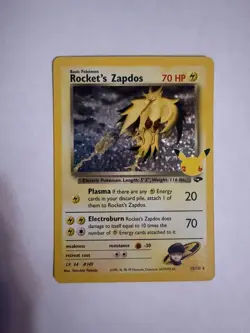 2000 Pokemon Rocket's Zapdos Celebrations: Classic Collection Rare #15/132 NM - Image 1