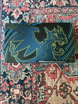 Opened Pokemon Mega Charizard X UPC Box (sleeves, mat, deckbox, coin) No Packs ✨ - Image 2