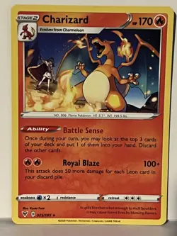 Charizard 025/185 SWSH04: Vivid Voltage NM Pokemon Fast Shipping - Image 1