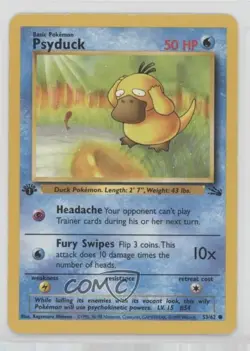 Psyduck 1st Ed. Pokemon Fossil #53 1999 - Image 1