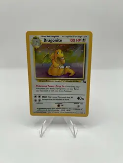 Pokemon TCG Dragonite 4/62 Fossil Unlimited Holo Rare - LP - Image 1