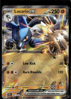 Pokemon Lucario ex 082/142 Stellar Crown Double Rare Holo - Image 1