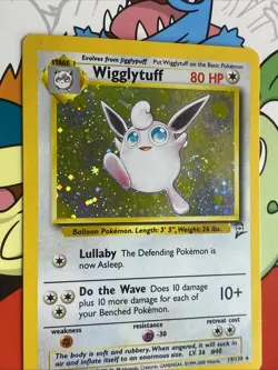 Pokemon TCG WOTC Base Set 2 Wigglytuff 19/130 Holo Rare SWIRL LP - Image 3