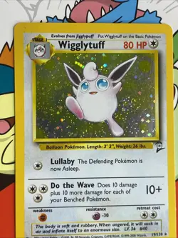 Pokemon TCG WOTC Base Set 2 Wigglytuff 19/130 Holo Rare SWIRL LP - Image 4