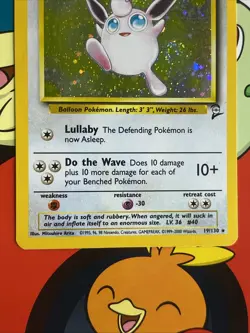 Pokemon TCG WOTC Base Set 2 Wigglytuff 19/130 Holo Rare SWIRL LP - Image 5