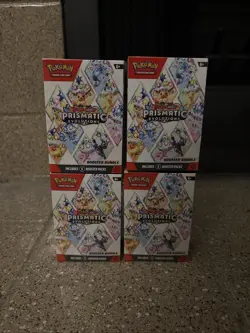Lot Of 4 Pokemon TCG Scarlet Violet Prismatic Evolutions Booster Bundles Sealed - Image 1