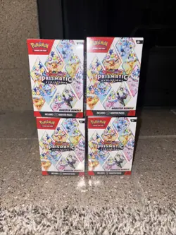 Lot Of 4 Pokemon TCG Scarlet Violet Prismatic Evolutions Booster Bundles Sealed - Image 4
