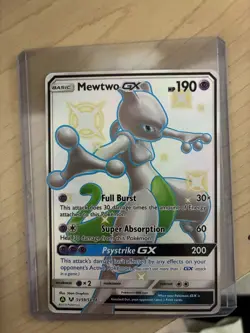 Pokemon TCG Mewtwo GX SV59/SV94 Holo Full Art Shiny Rare Hidden Fates - Image 1