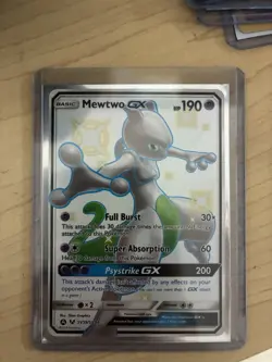 Pokemon TCG Mewtwo GX SV59/SV94 Holo Full Art Shiny Rare Hidden Fates - Image 2