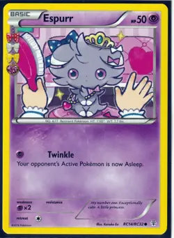 2016 POKEMON ESPURR RC14/RC32 GENERATIONS- RADIANT COLLECTION REGULAR -NM (E7) - Image 1
