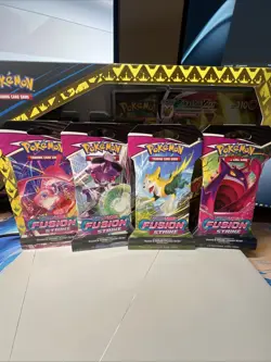 X4 Pokemon TCG Fusion Strike Sleeved Booster Packs - New & Sealed - Image 1