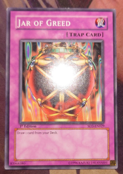 Yugioh Jar of Greed SD3-EN029 Common 1st Edition - Image 1