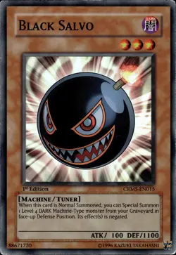 Black Salvo - Super Rare 1st Edition CRMS-EN015 - MP - YuGiOh - Image 1