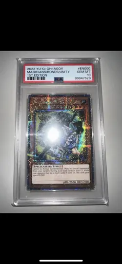 Yu-Gi-Oh! Magicians of Bonds and Unity AGOV-EN000 Quarter Century Rare PSA 10 - Image 1