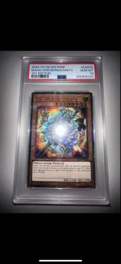 Yu-Gi-Oh! Magicians of Bonds and Unity LEDE-EN000 Quarter Century Rare PSA 10 - Image 1