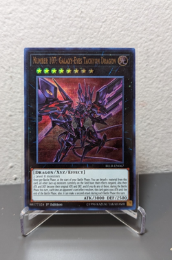 Yugioh Number 107: Galaxy-Eyes Tachyon Dragon BLLR-EN067 Ultra Rare 1st Ed NM - Image 1